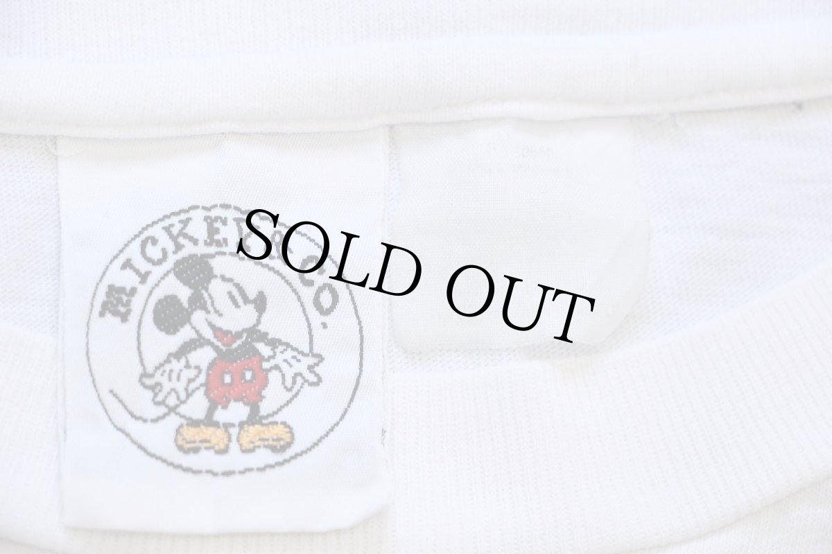 画像4: 90s Disneyディズニー ミッキー マウス コットンTシャツ 白 (4)