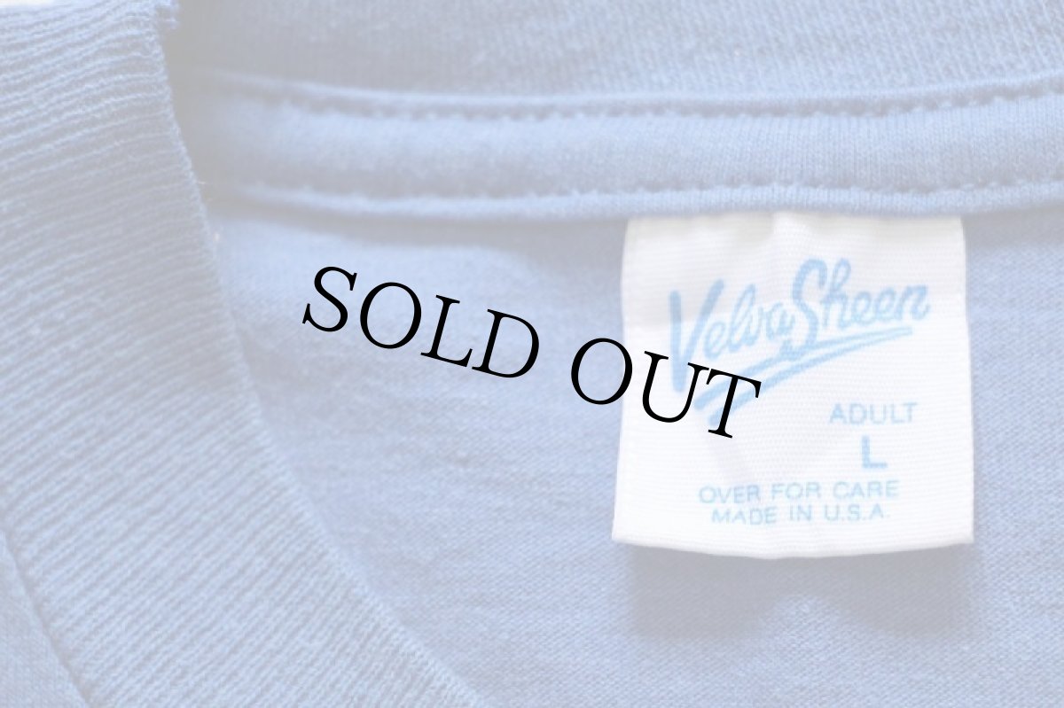 画像5: 90s USA製 DISNEYディズニー Mickey ミッキー マウス FLORIDA ひび割れプリント Tシャツ 青 L (5)