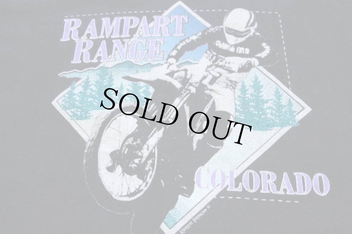 画像4: 90s Hanes RAMPART RANGE COLORADO モトクロス コットン 長袖Tシャツ 黒 XXL★特大 (4)