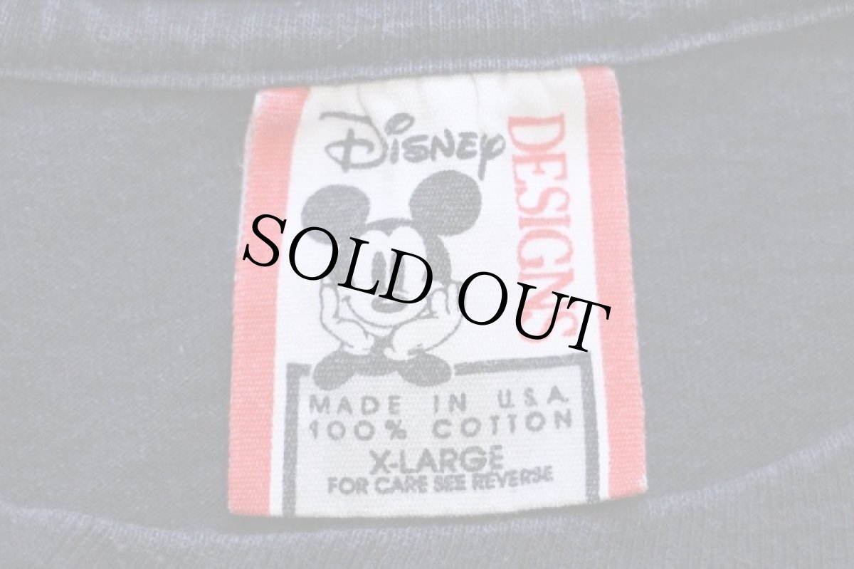 画像5: 90s USA製 Disneyディズニー MICKEY ミッキー マウス コットンTシャツ 黒 フェード XL (5)