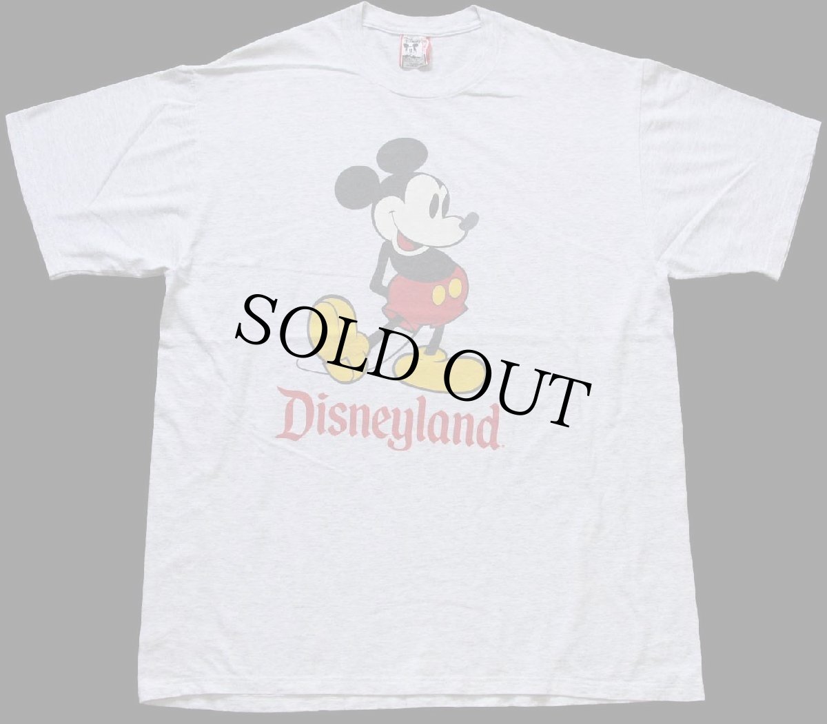 画像2: 90s USA製 Disneyディズニー ミッキー マウス Disneylandディズニーランド コットンTシャツ 杢ライトグレーXL (2)