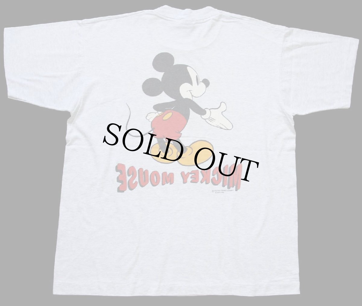 画像3: 90s USA製 Disneyディズニー MICKEY MOUSEミッキー マウス Florida 両面プリント Tシャツ 杢ライトグレー XL (3)