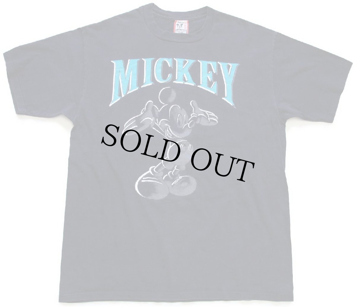 画像2: 90s USA製 Disneyディズニー MICKEY ミッキー マウス コットンTシャツ 黒 フェード XL (2)