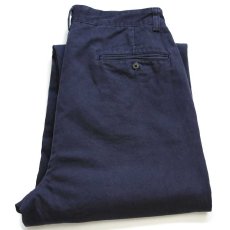 画像1: 90s ポロ ラルフローレン ANDREW PANT ツータック コットン チノパン 紺 w31 L32★295 (1)