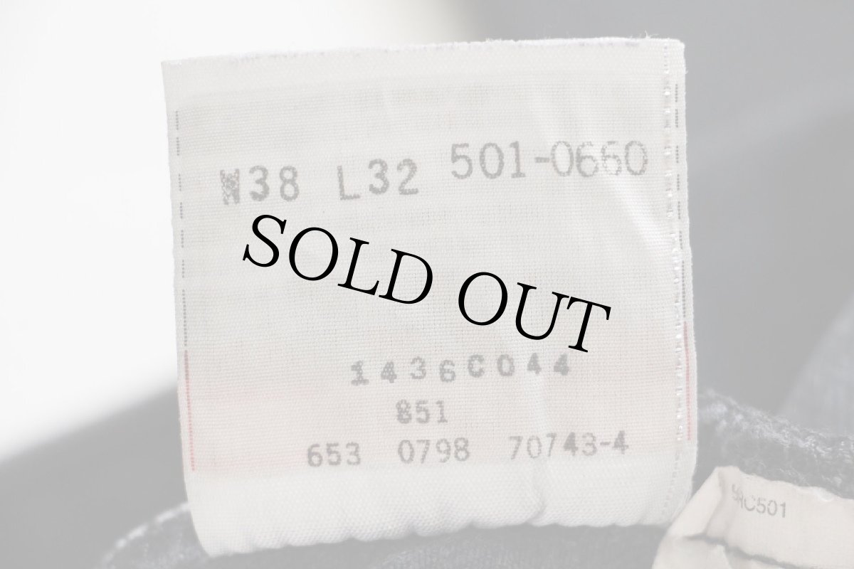 画像7: 90s USA製 Levi'sリーバイス 501 ブラック デニムパンツ w38 L32 (7)