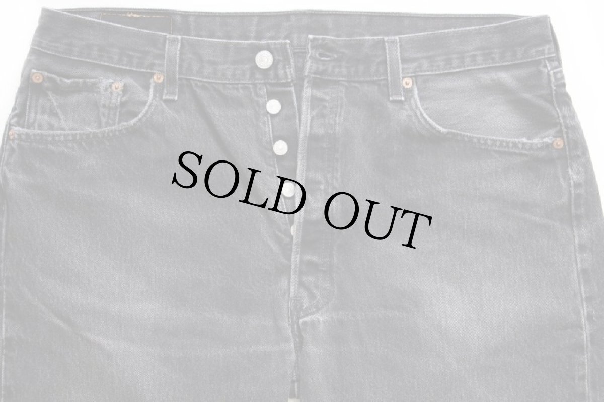 画像4: 90s USA製 Levi'sリーバイス 501 ブラック デニムパンツ w38 L32 (4)