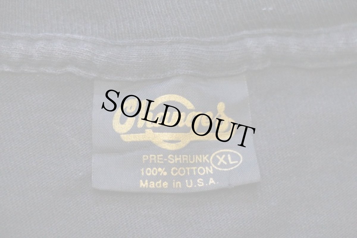 画像5: 90s USA製 Budweiserバドワイザー YOUR PAD OR MINE? スリーフロッグス カエル 両面プリント コットンTシャツ 黒 XL (5)