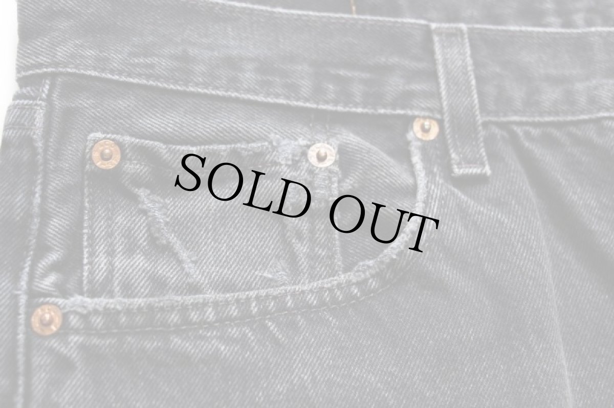 画像8: 90s USA製 Levi'sリーバイス 501 ブラック デニムパンツ w38 L32 (8)