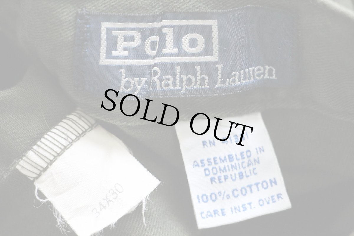 画像6: 90s ポロ ラルフローレン ツータック コットン チノパン 深緑 w34 L30★284 (6)