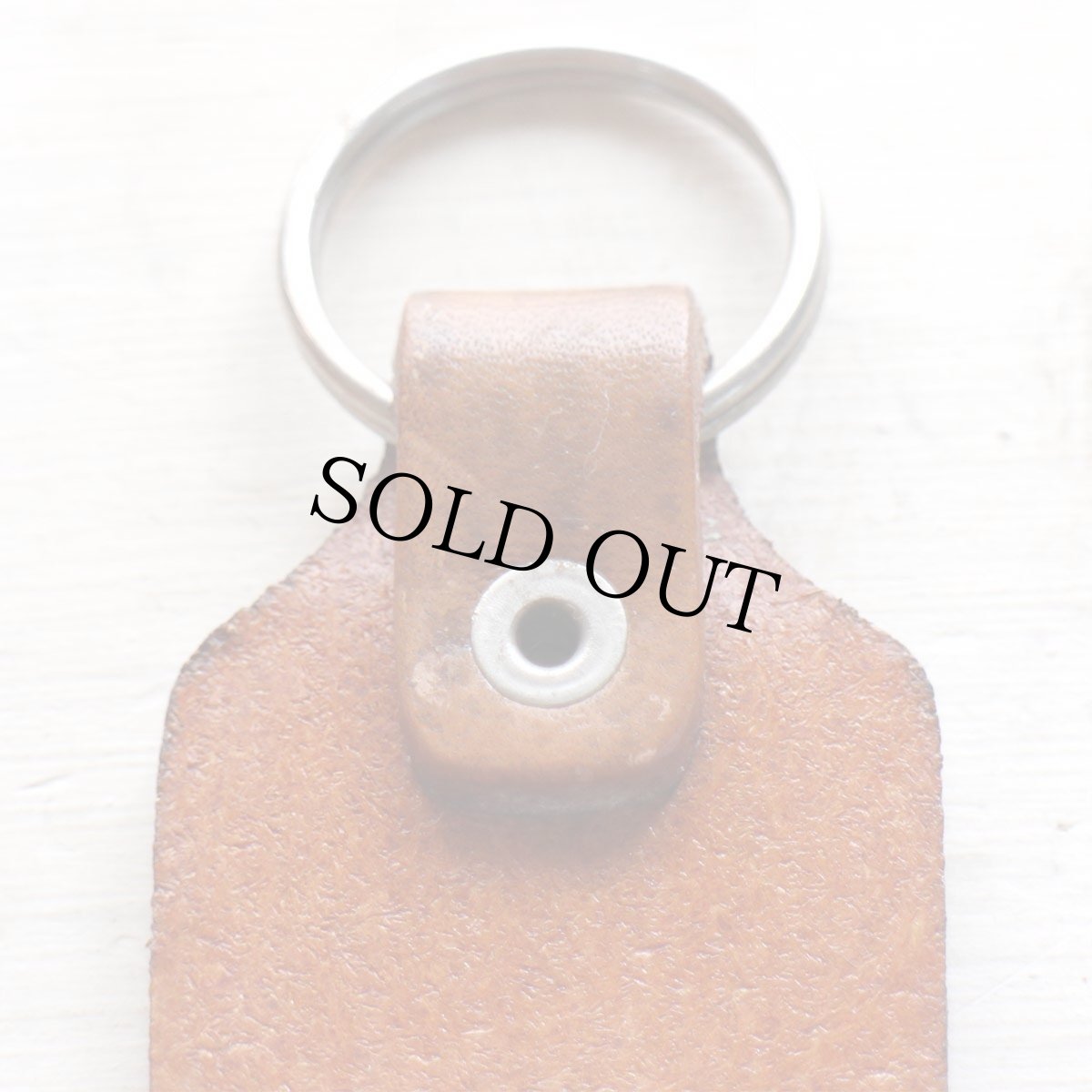 画像5: デッドストック★70s ハンドクラフト Ford フォード ロゴ カービング レザー キーホルダー 茶★キーチェーン (5)