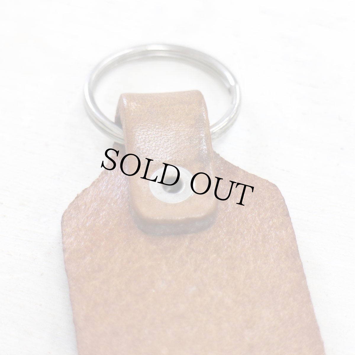 画像5: デッドストック★70s ハンドクラフト Peterbilt ロゴ カービング レザー キーホルダー 茶★キーチェーン (5)