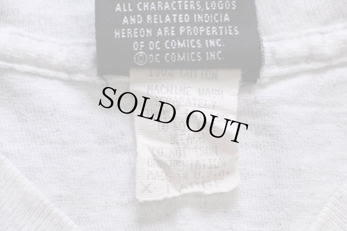 画像6: 90s USA製 DC COMICS スーパーマン バットマン キャラクター両面プリント コットンTシャツ 杢ライトグレー XL (6)