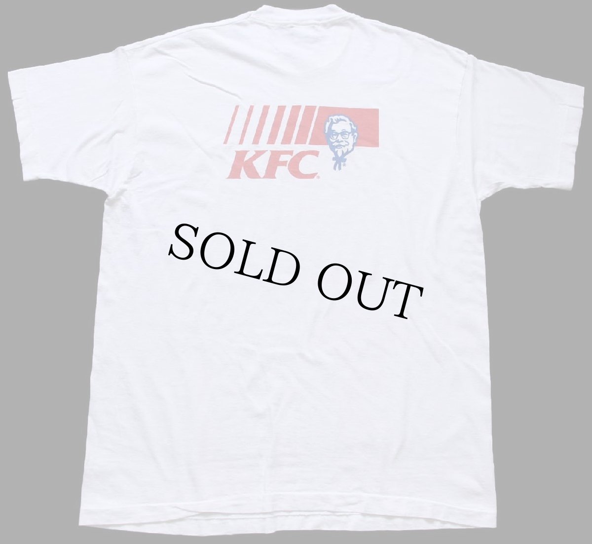 画像3: 90s USA製 SAVE THE BIG CHICKEN KFC ケンタッキーフライドチキン ロゴ 両面プリント コットンTシャツ 白 XL (3)