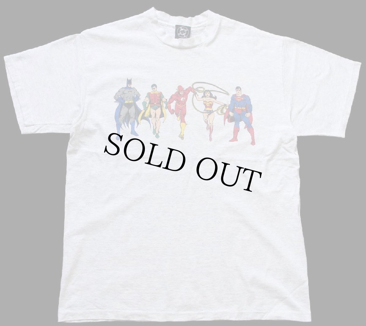 画像2: 90s USA製 DC COMICS スーパーマン バットマン キャラクター両面プリント コットンTシャツ 杢ライトグレー XL (2)