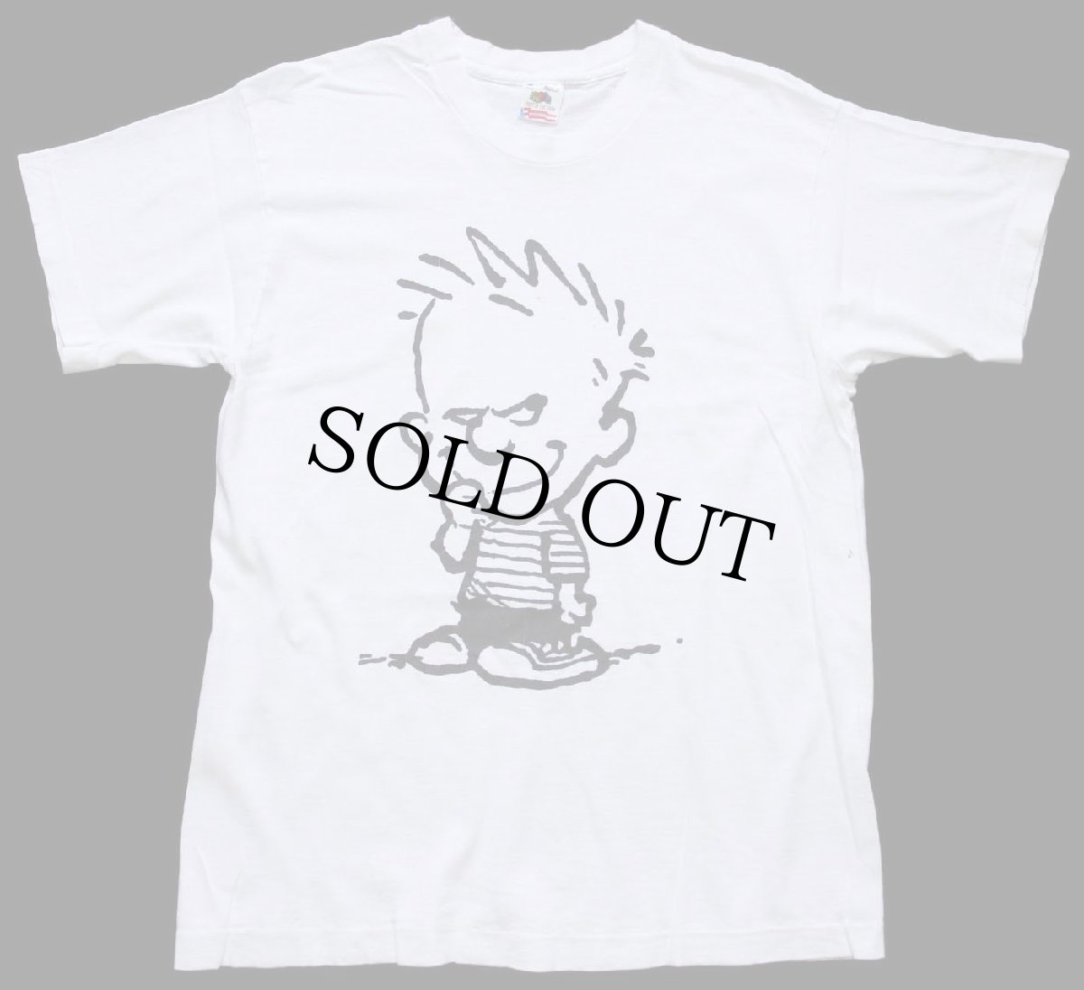 画像2: 90s USA製 Calvin and Hobbes カルビン ホッブス コットンTシャツ 白 M (2)