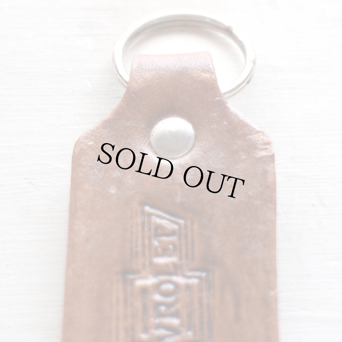 画像5: デッドストック★70s ハンドクラフト CHEVROLET シボレー ロゴ カービング レザー キーホルダー 茶★キーチェーン (5)