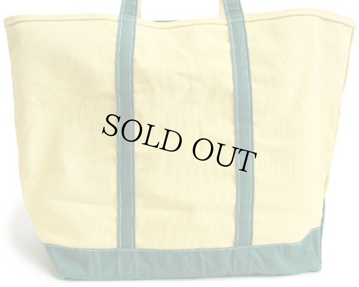 画像2: 00s USA製 L.L.Bean BOAT AND TOTE JLE 刺繍 カラー キャンバス トートバッグ ジップトップ 黄×緑 XL★エクストララージ (2)