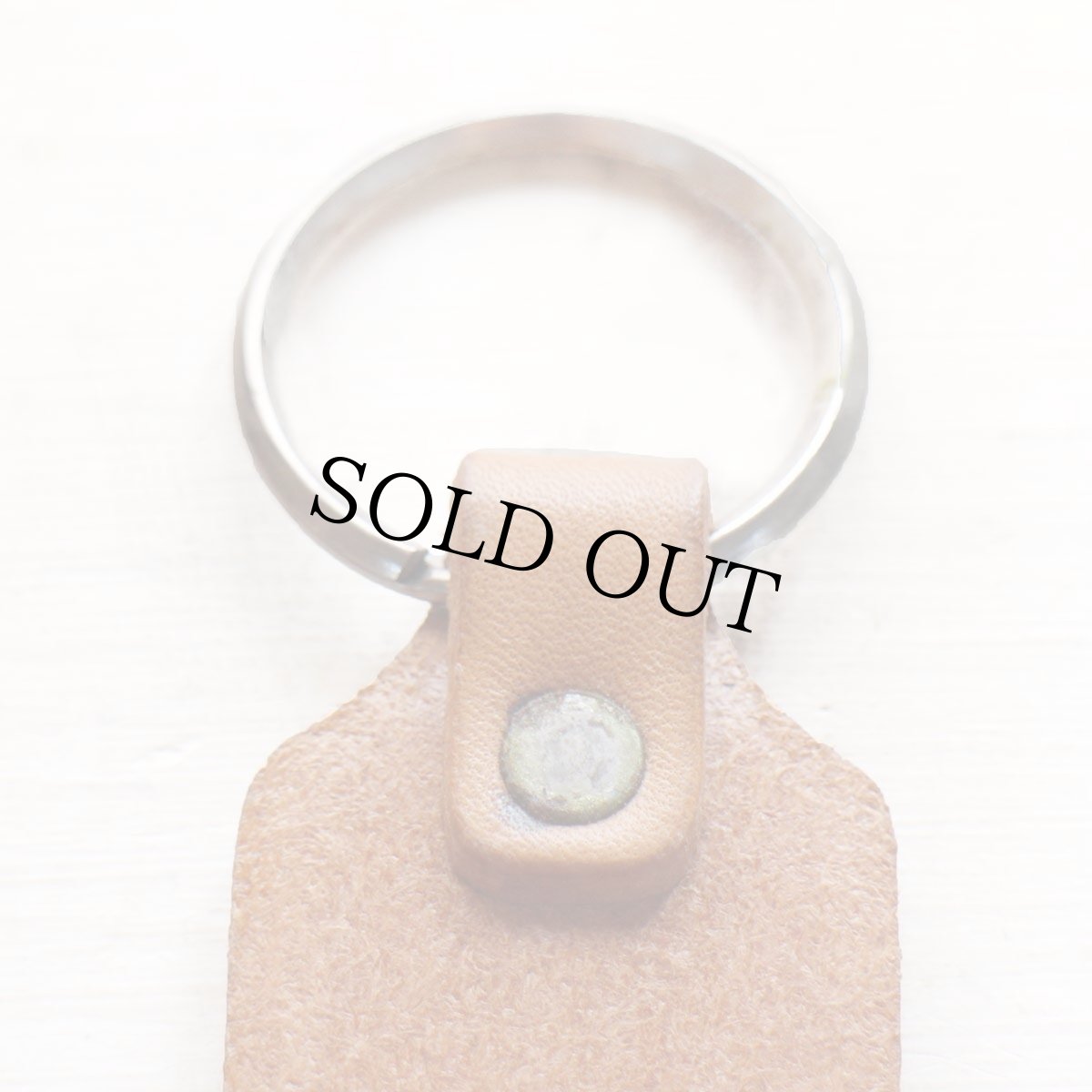 画像6: デッドストック★70s ハンドクラフト バタフライ ペイント レザー キーホルダー 茶★キーチェーン (6)