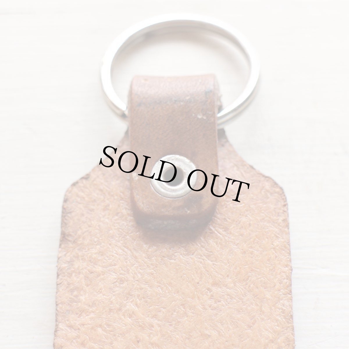 画像6: デッドストック★70s ハンドクラフト CHEVROLET シボレー ロゴ カービング レザー キーホルダー 茶★キーチェーン (6)