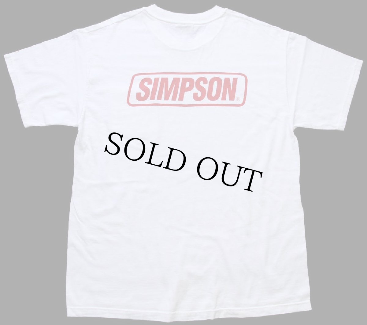 画像1: 90s Hanes SIMPSONシンプソン ビッグロゴ コットン ポケットTシャツ 白 L (1)