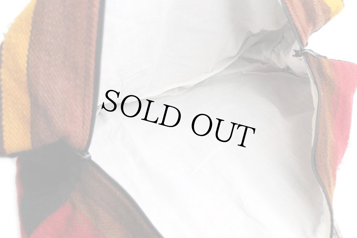 画像7: ハンドメイド フォークロア柄 ラグ ダッフルバッグ (7)