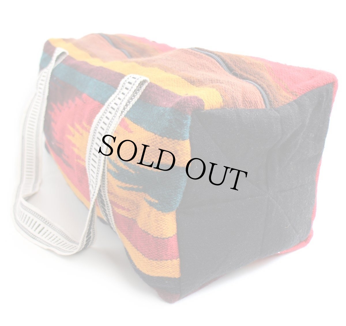 画像5: ハンドメイド フォークロア柄 ラグ ダッフルバッグ (5)