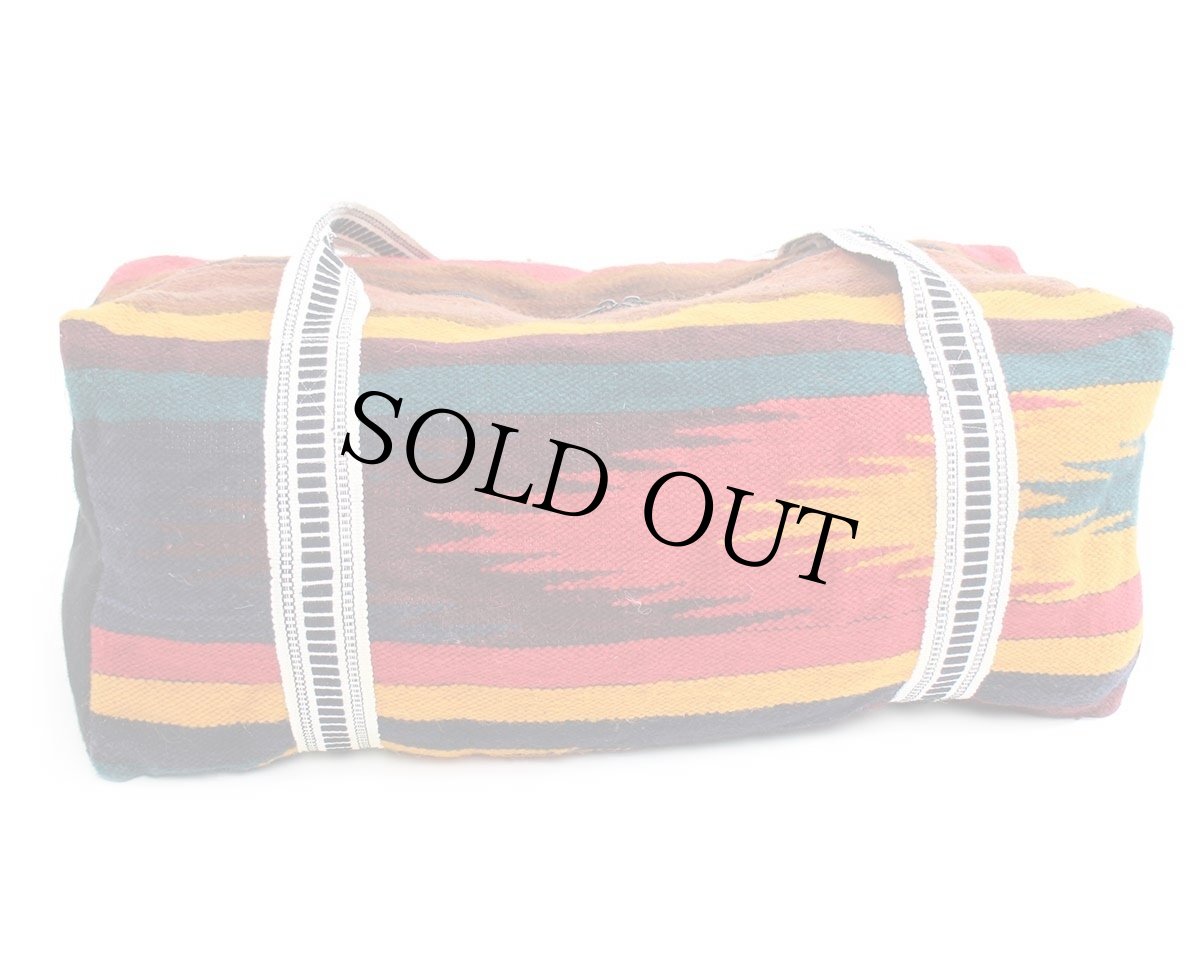 画像3: ハンドメイド フォークロア柄 ラグ ダッフルバッグ (3)