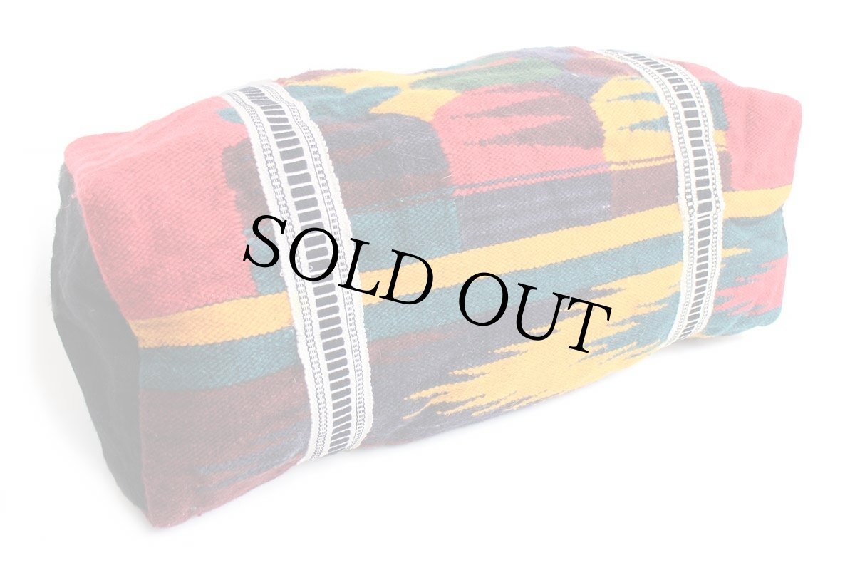 画像4: ハンドメイド フォークロア柄 ラグ ダッフルバッグ (4)