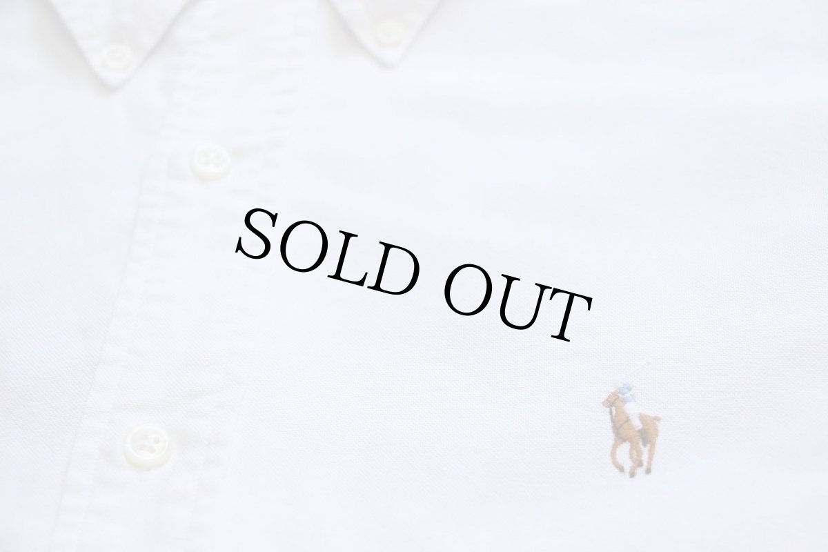 画像4: 90s ラルフローレン ワンポイント ボタンダウン オックスフォード コットンシャツ 白 17★50 特大 (4)