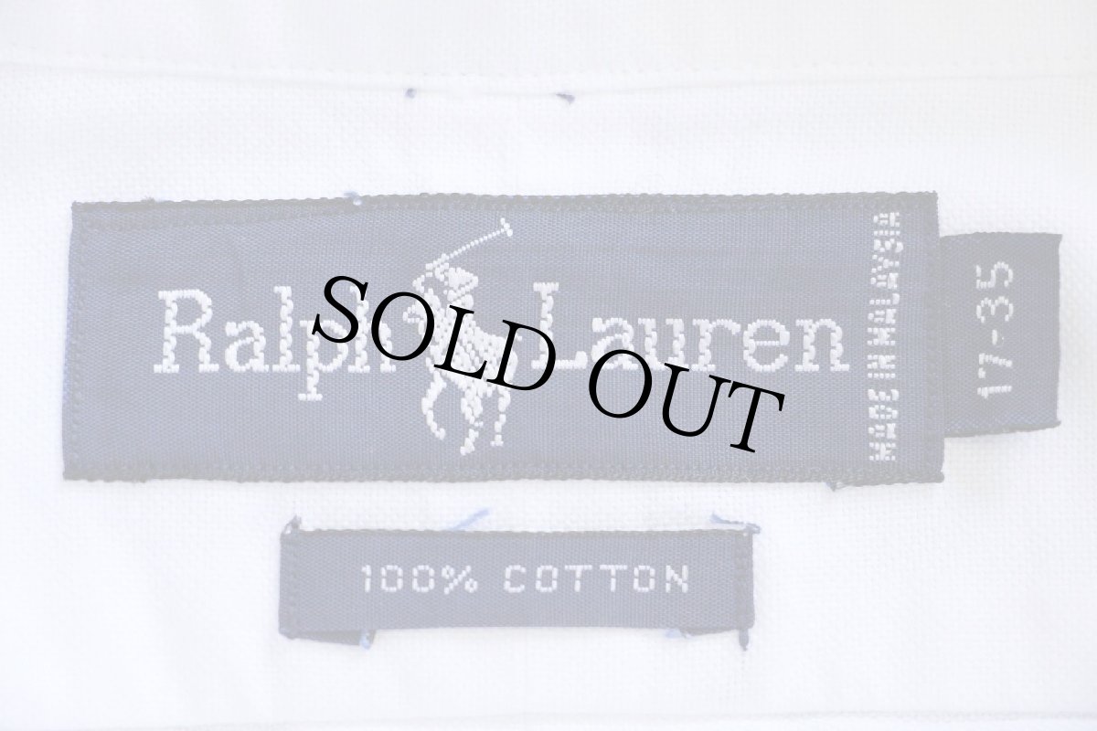 画像5: 90s ラルフローレン ワンポイント ボタンダウン オックスフォード コットンシャツ 白 17★50 特大 (5)