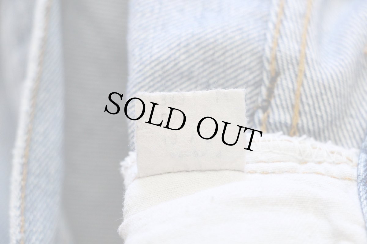 画像7: 70s USA製 Levi'sリーバイス 501 66後期 ダメージ リペア デニムパンツ ヒゲ w35 (7)