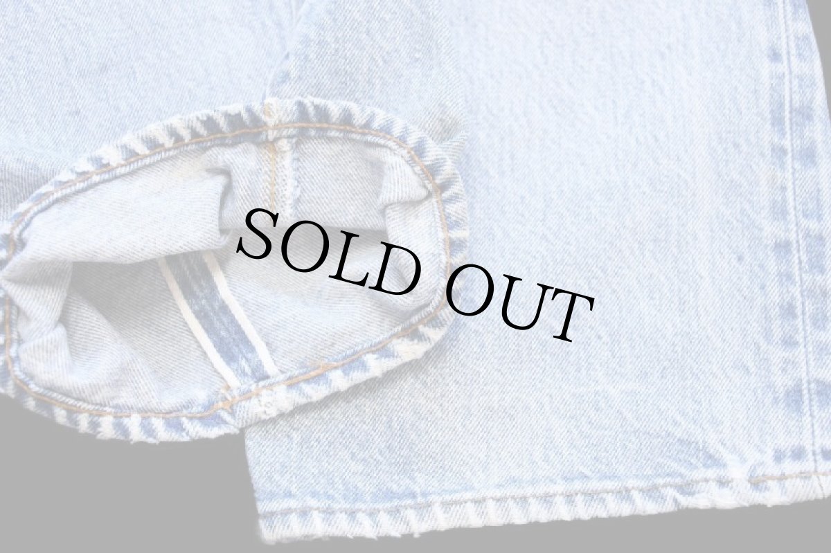 画像10: 80s USA製 Levi'sリーバイス 501 66後期 ダメージ リペア デニムパンツ w33 (10)