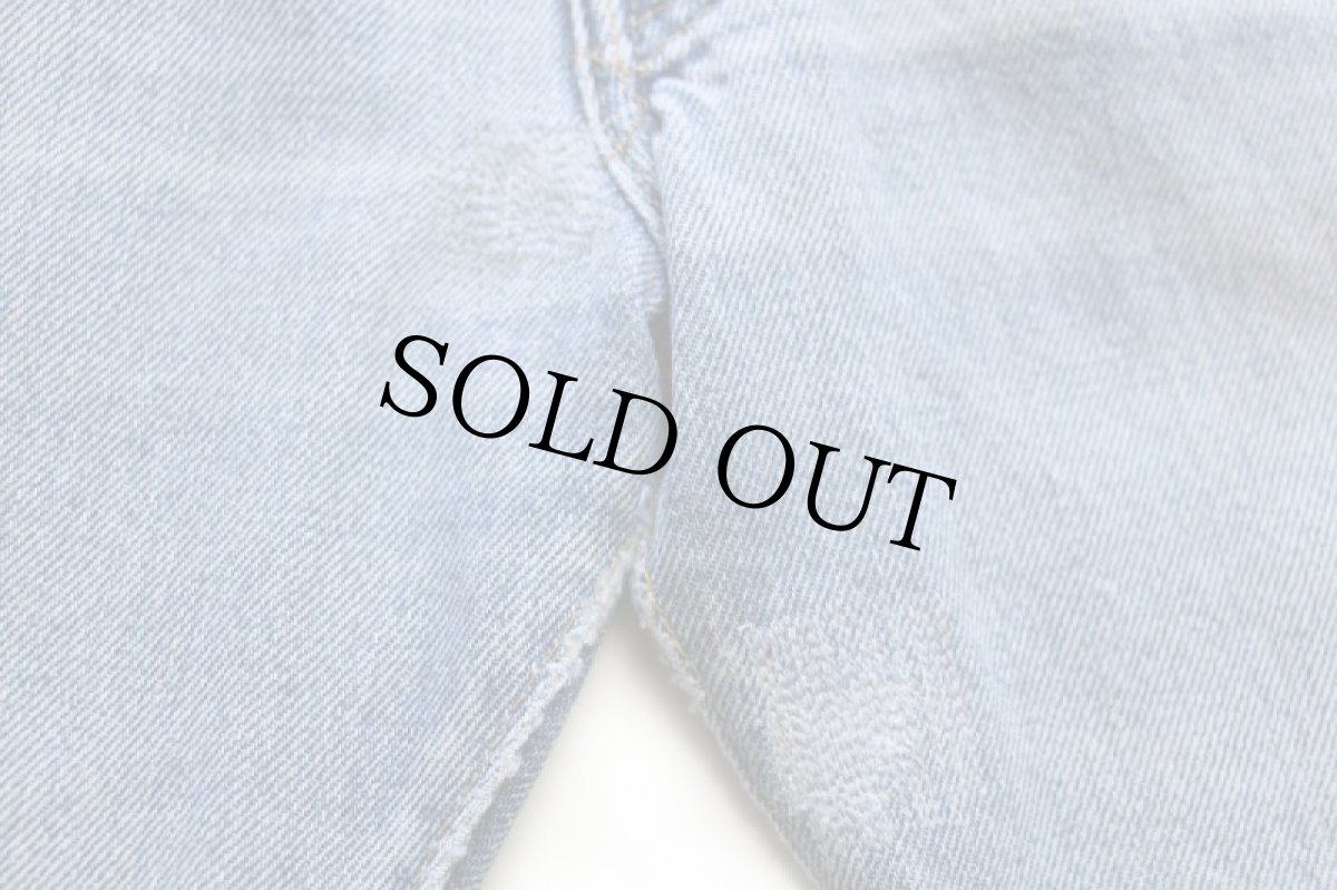 画像13: 70s USA製 Levi'sリーバイス 501 66後期 ダメージ リペア デニムパンツ ヒゲ w35 (13)