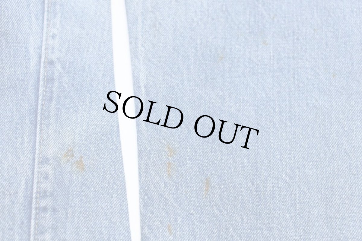 画像11: 70s USA製 Levi'sリーバイス 501 66後期 ダメージ リペア デニムパンツ ヒゲ w35 (11)