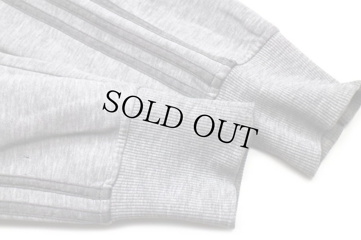 画像7: adidasアディダス トレフォイル ロゴ 9 ナンバリング ツートン 切り替え スウェット トラックジャケット 杢グレー×グレー S★ジャージ (7)