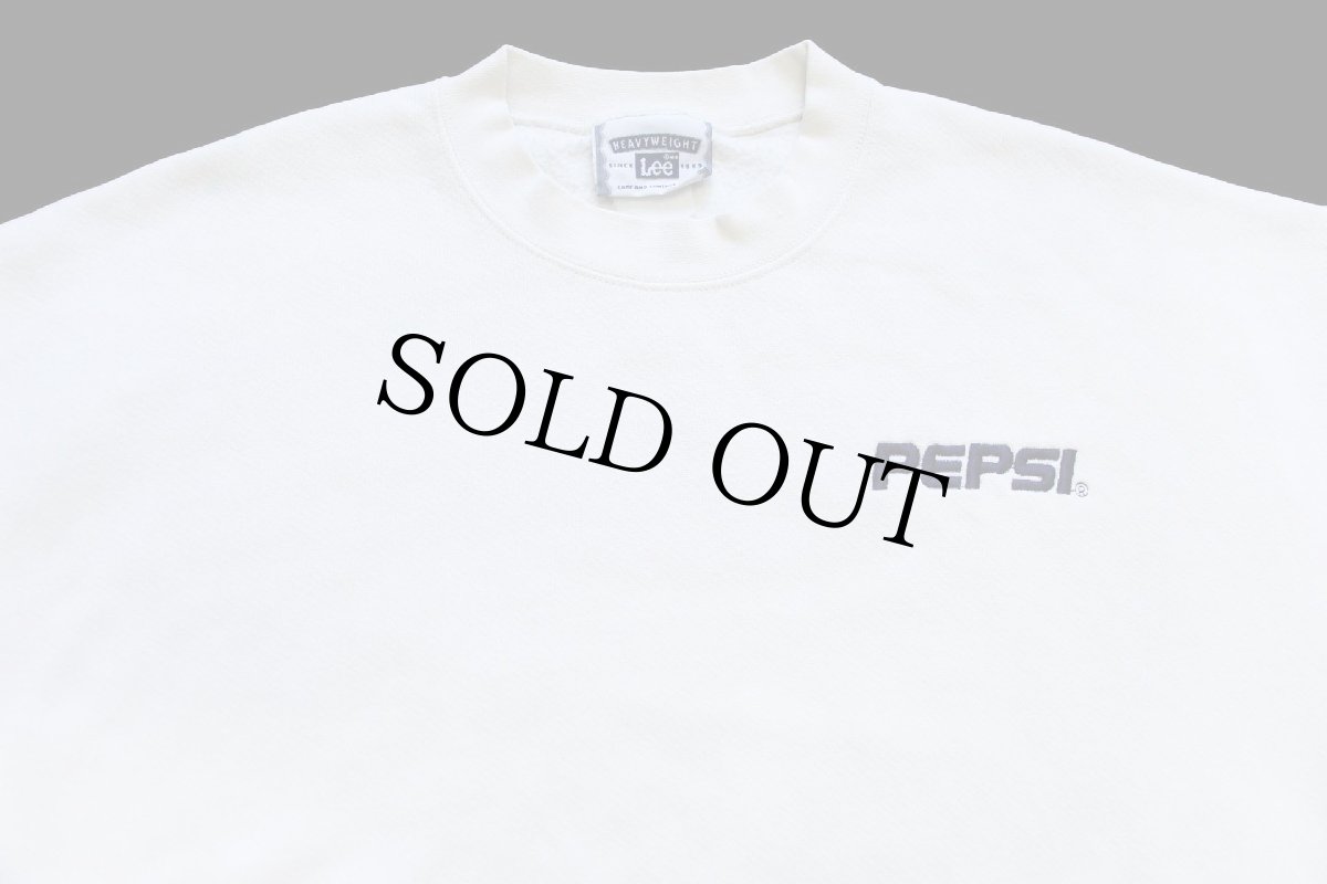 画像3: 90s Leeリー PEPSIペプシ ロゴ刺繍 スウェット クリーム (3)