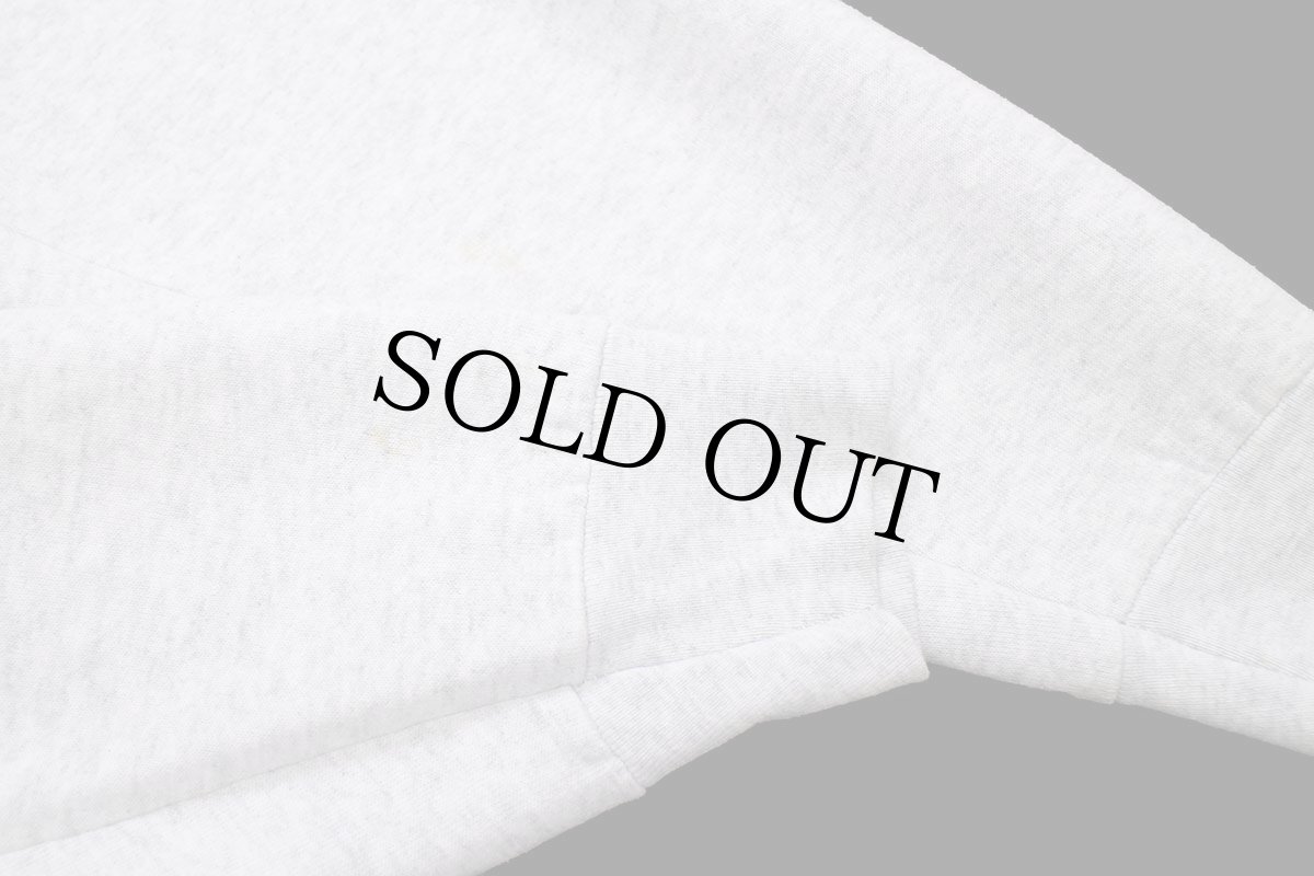 画像7: 90s USA製 IOWA タータンチェック プリント スウェット 杢ライトグレー XL (7)