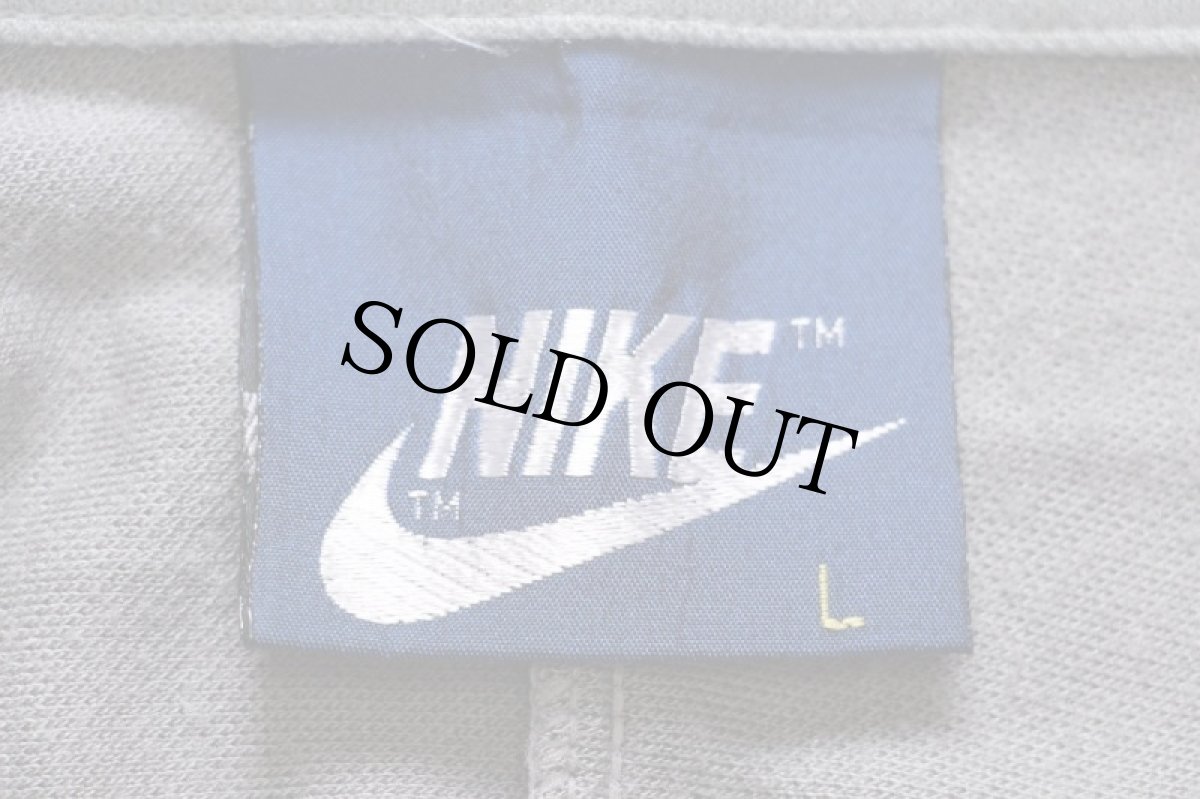 画像4: 80s NIKEナイキ ロゴ刺繍 ツートン 切り替え トラックジャケット ライトグレー×グレー L★ジャージ (4)