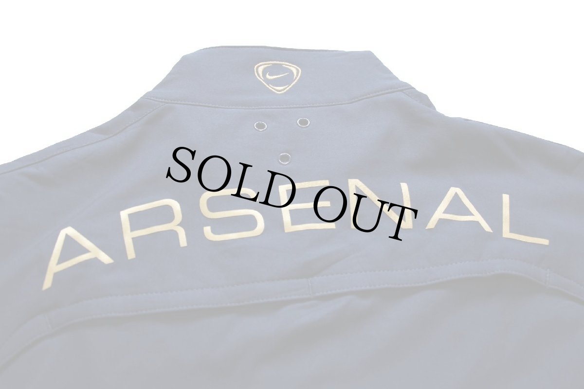 画像4: 00s NIKEナイキ Arsenal Fly Emirates アーセナル刺繍 トラックジャケット 紺 S★ジャージ (4)