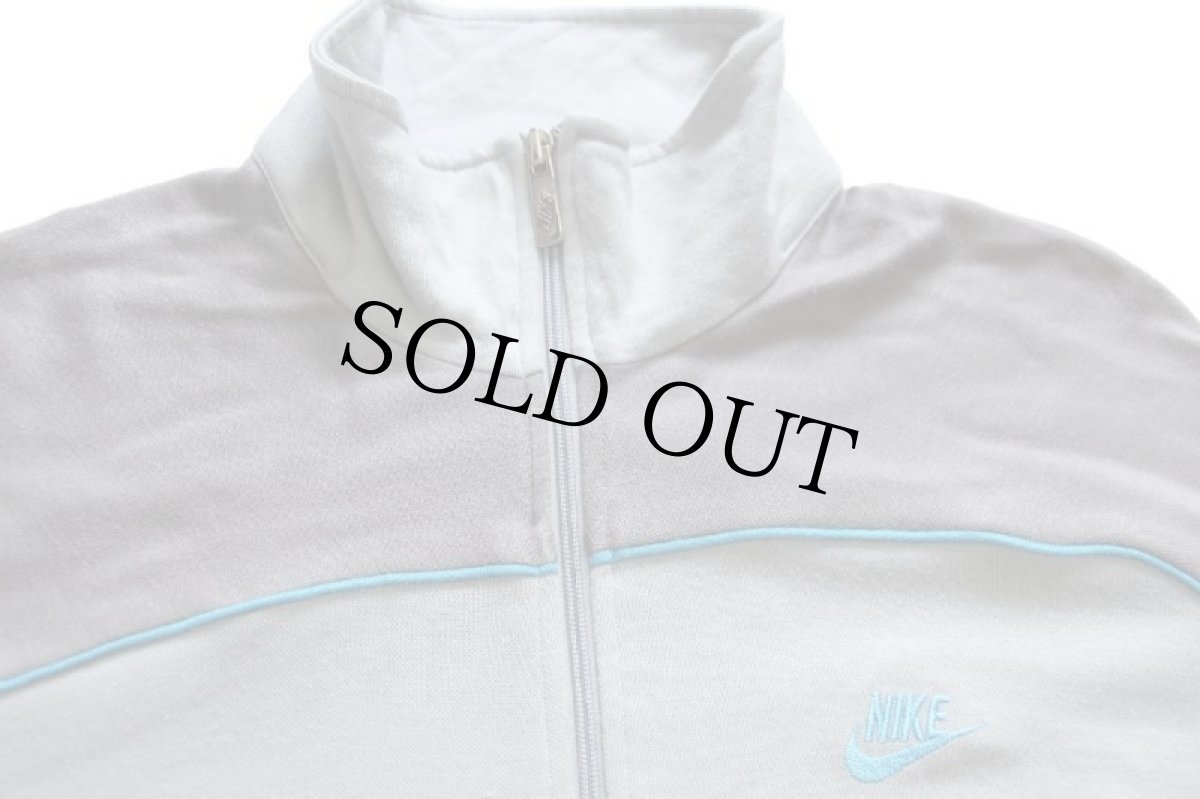 画像3: 80s NIKEナイキ ロゴ刺繍 ツートン 切り替え トラックジャケット ライトグレー×グレー L★ジャージ (3)
