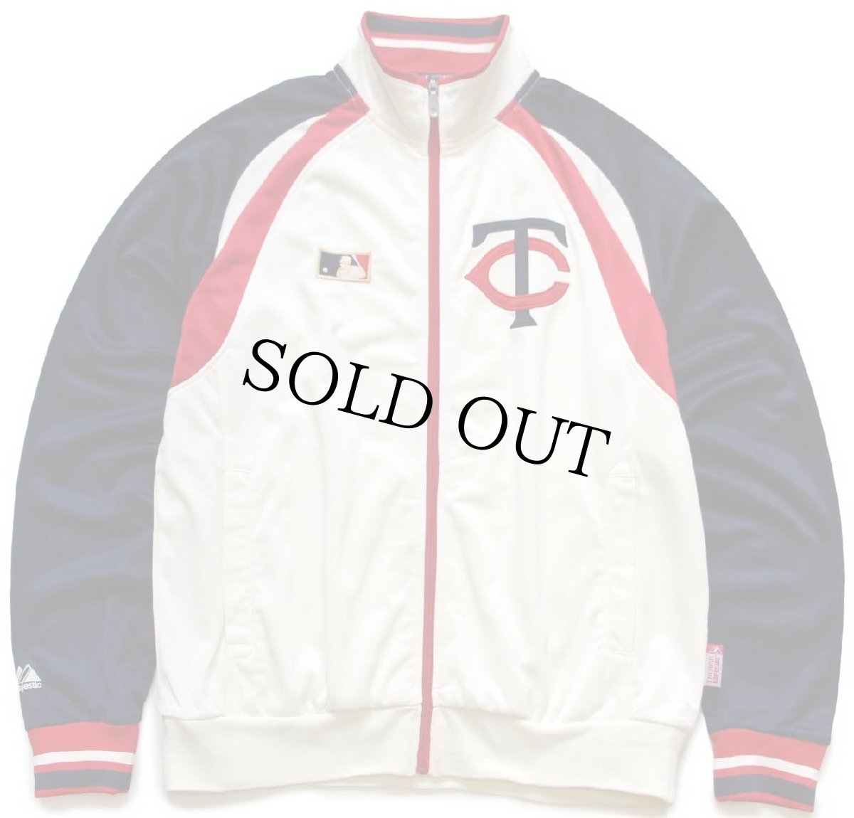 画像1: 00s Majestic THERMA BASE MLB Minnesota Twins アップリケ マルチカラー トラックジャケット L★ジャージ (1)