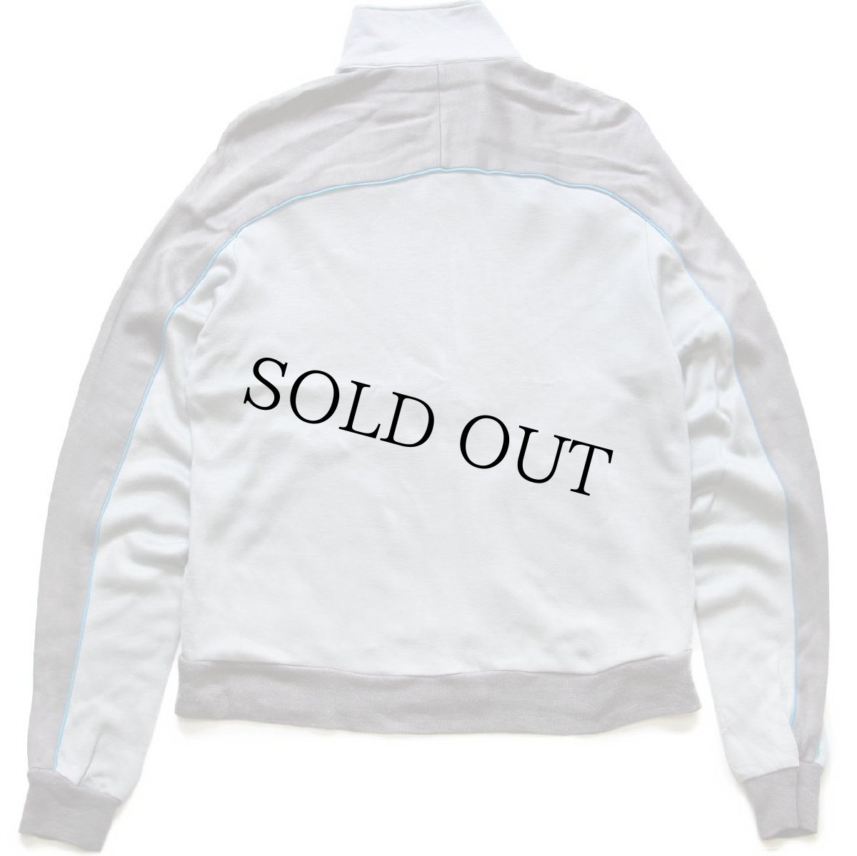 画像2: 80s NIKEナイキ ロゴ刺繍 ツートン 切り替え トラックジャケット ライトグレー×グレー L★ジャージ (2)