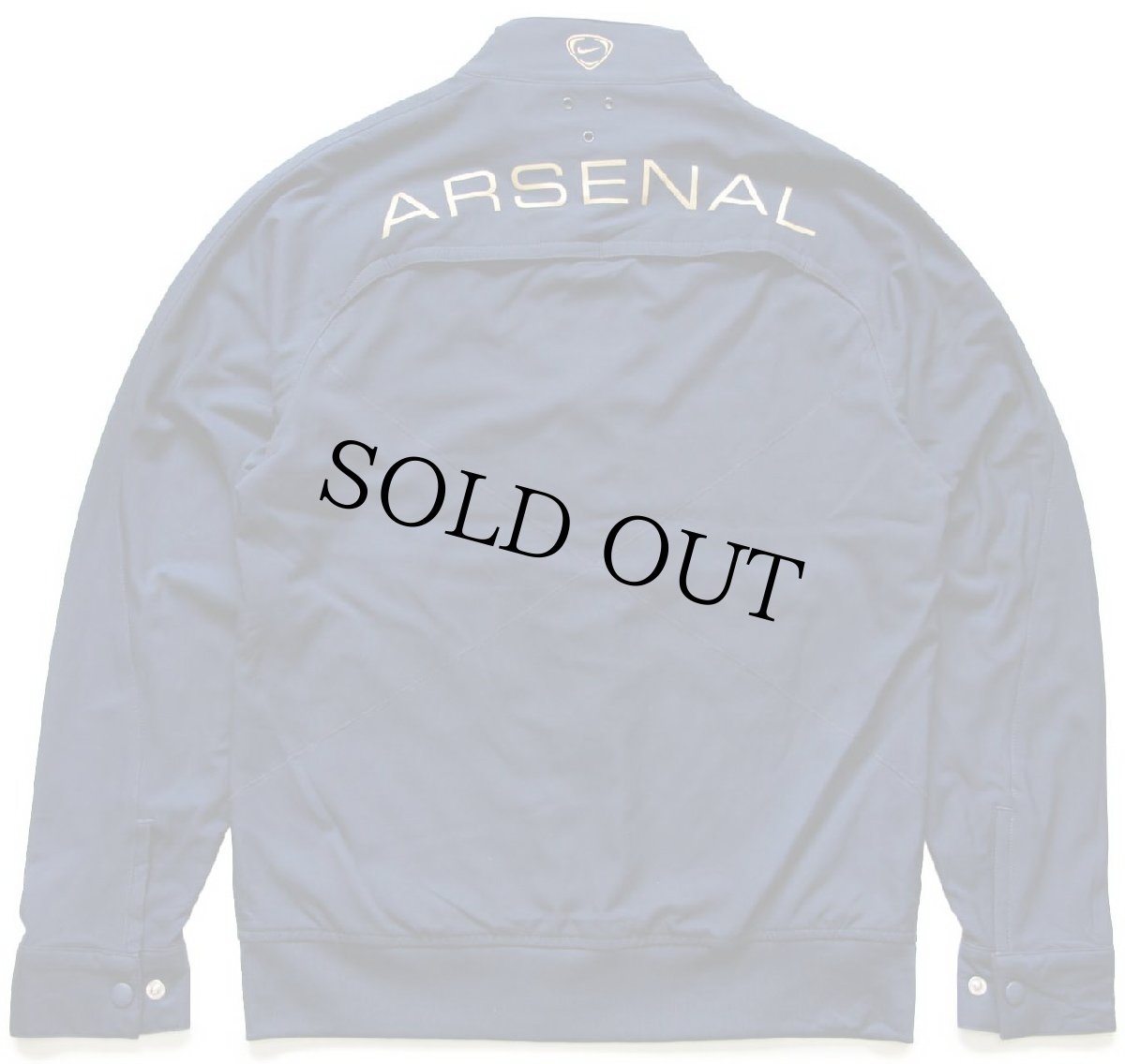 画像2: 00s NIKEナイキ Arsenal Fly Emirates アーセナル刺繍 トラックジャケット 紺 S★ジャージ (2)