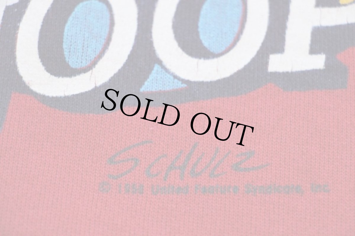 画像5: 80s USA製 ARTEX SNOOPY スヌーピー スウェット 赤 L (5)