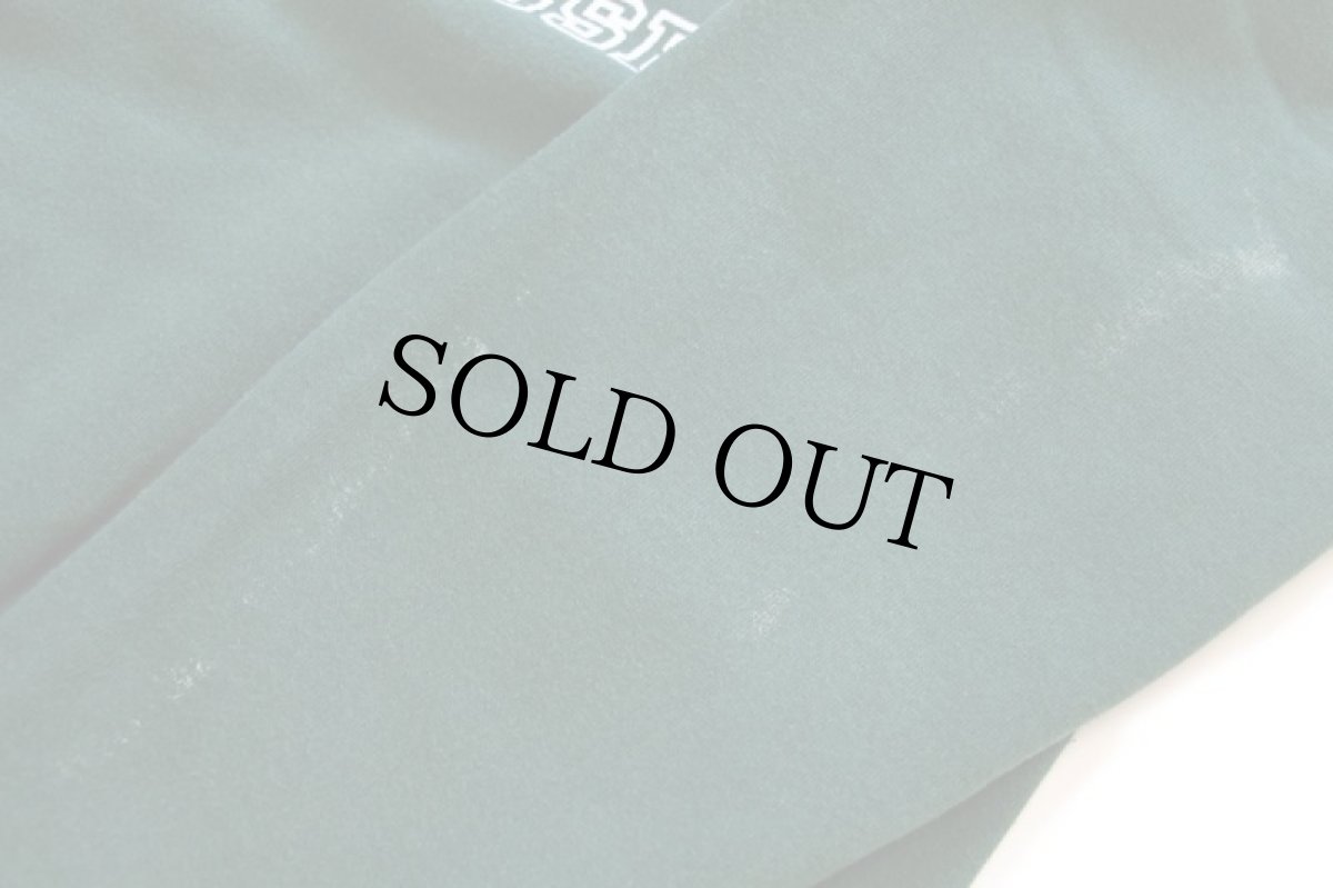 画像7: 90s USA製 Leeリー WILLIAM&MARY 10 LACROSSE 三段中抜き 両面プリント スウェット 緑 L (7)