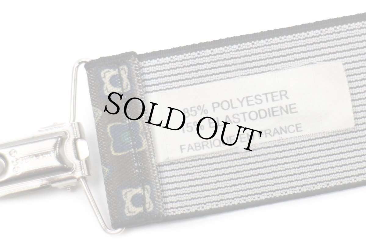 画像5: フランス製 CAS GERMANY 総柄 クリップ式 サスペンダー ブラウン★65 (5)