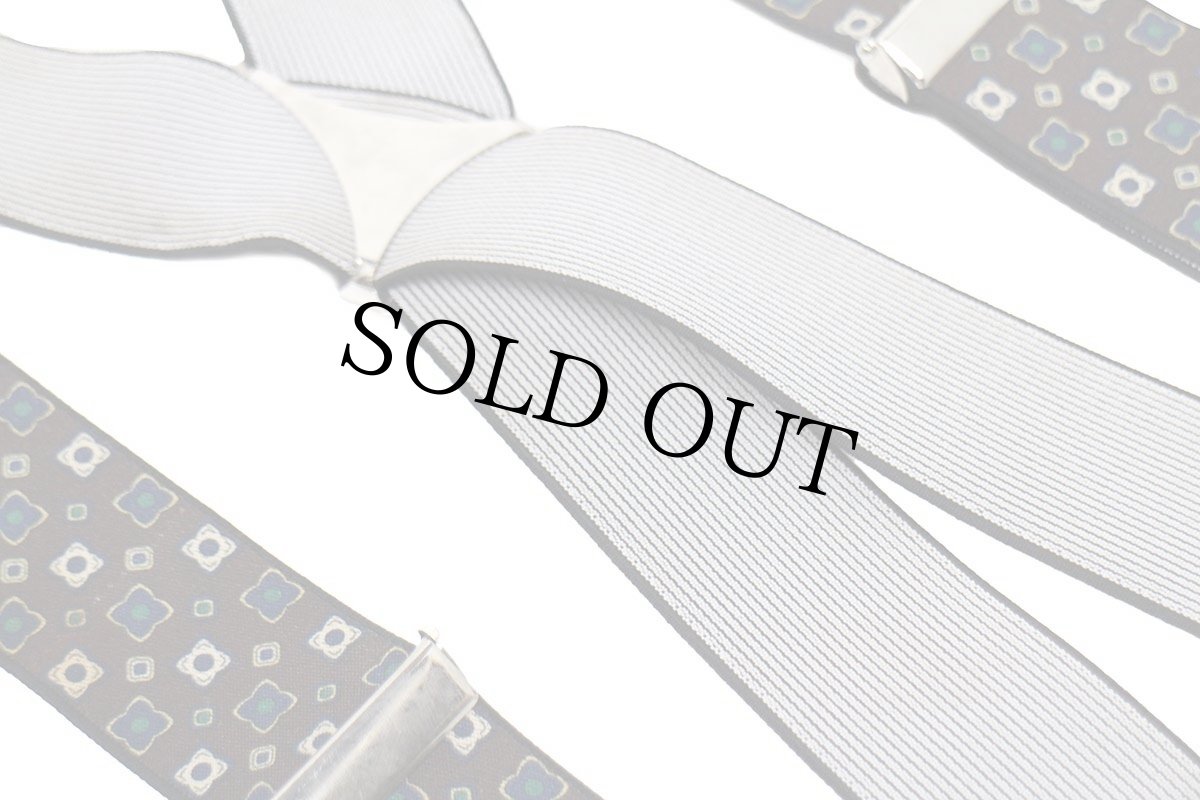 画像8: フランス製 CAS GERMANY 総柄 クリップ式 サスペンダー ブラウン★65 (8)