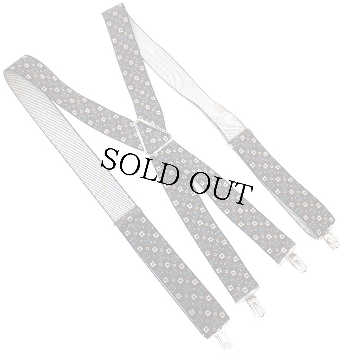 画像3: フランス製 CAS GERMANY 総柄 クリップ式 サスペンダー ブラウン★65 (3)