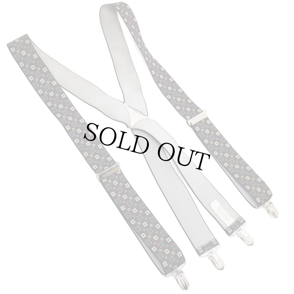 画像2: フランス製 CAS GERMANY 総柄 クリップ式 サスペンダー ブラウン★65 (2)