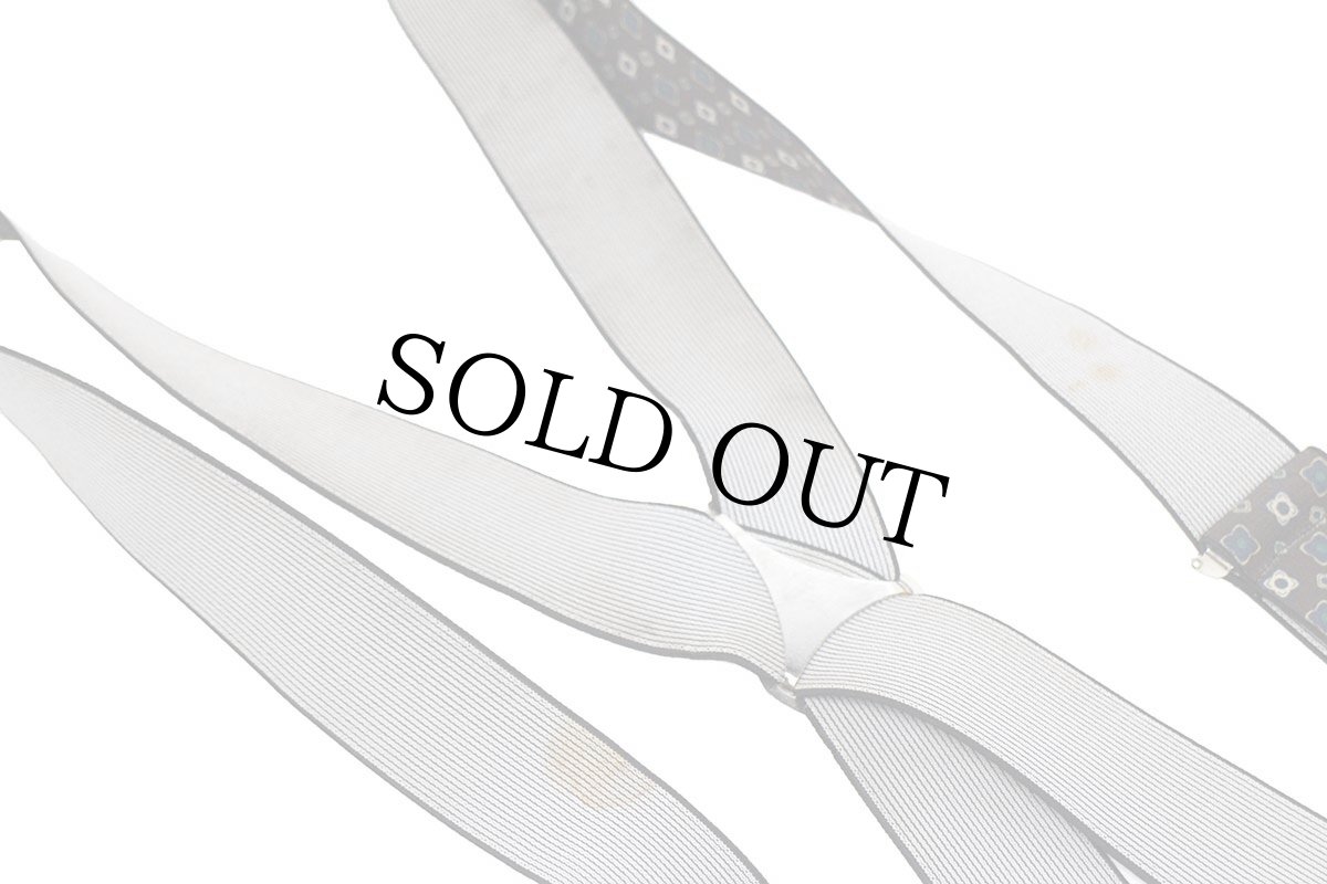 画像7: フランス製 CAS GERMANY 総柄 クリップ式 サスペンダー ブラウン★65 (7)